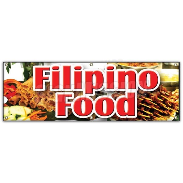 FILIPINO FOOD BANNER SIGN street foods manila philippines fish balls